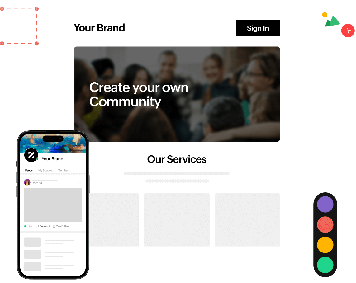 screenshot of Zoho CommunitySpaces